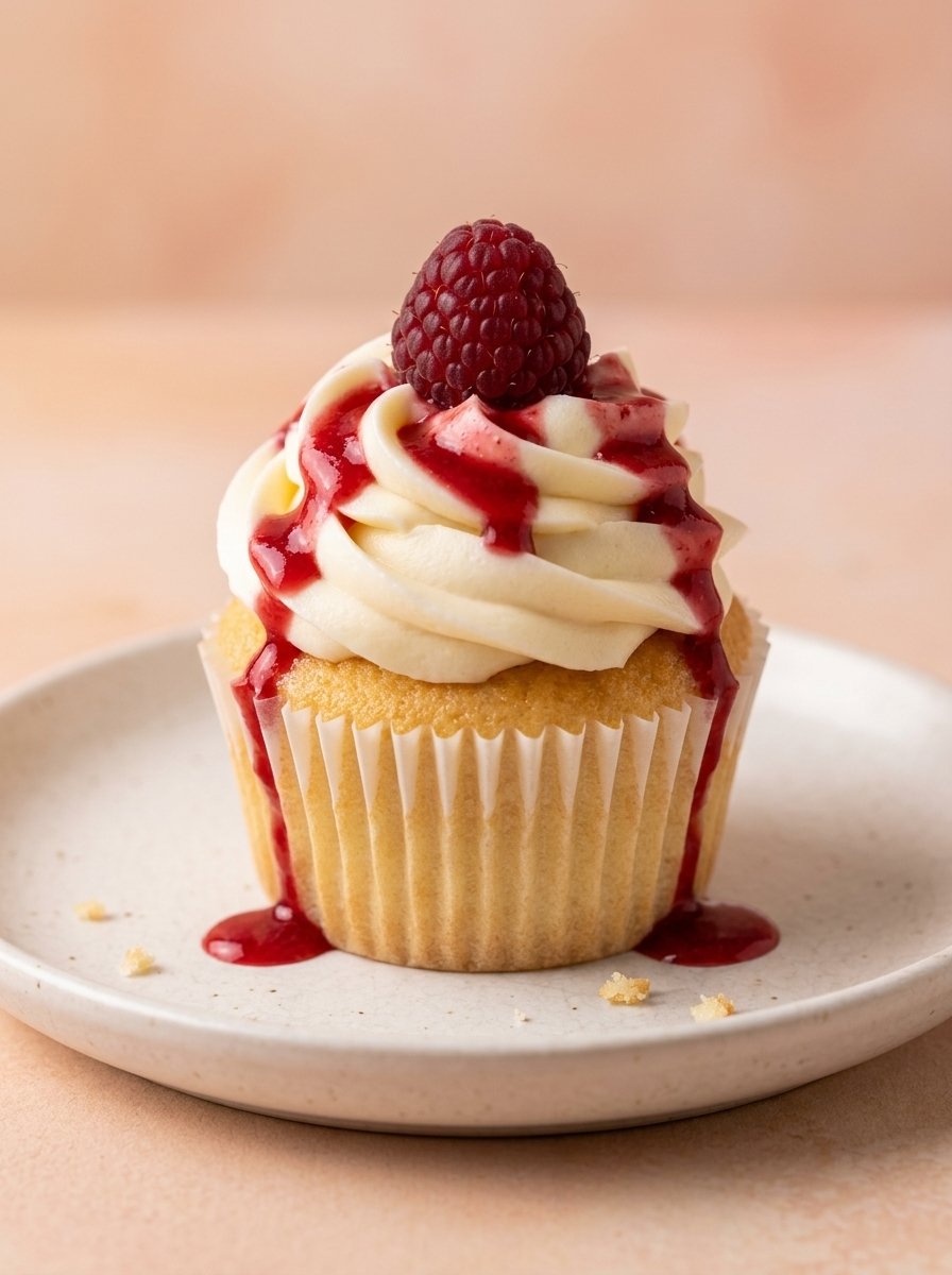 Cupcake de frambuesa